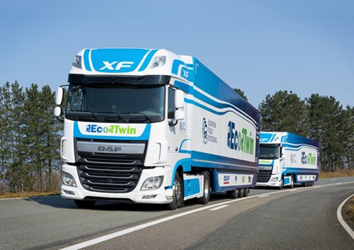 DAF XF Trucks Demonstrating Platooning Technology